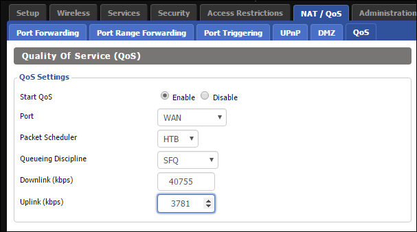 Router QoS Configuration