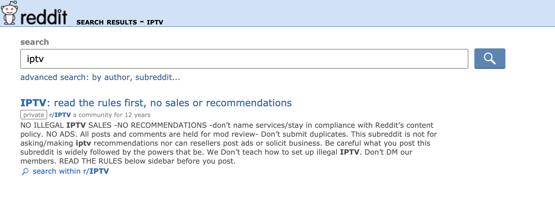Reddit IPTV