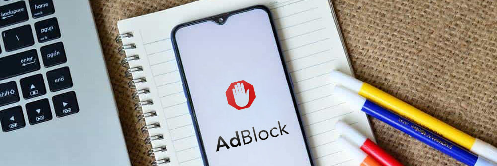 écran de téléphone avec un Ad blocker