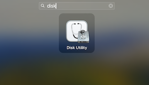 Disk utility on Mac