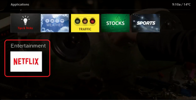 Netflix app on Shaw Direct Ignite TV