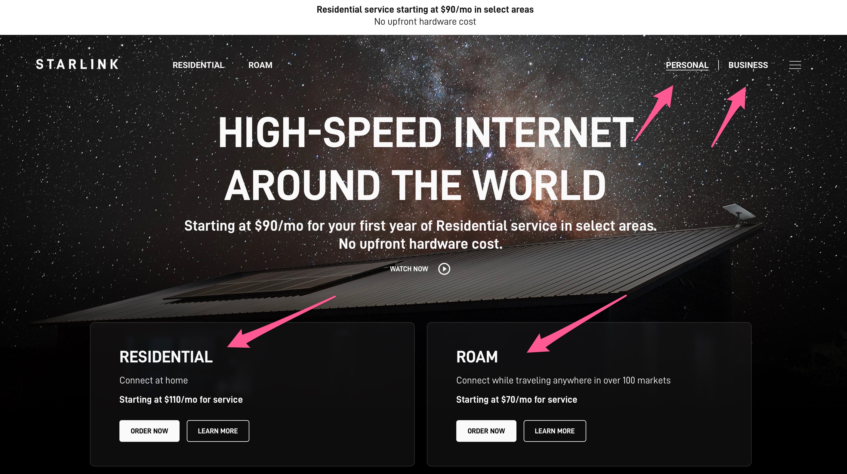 Starlink new account