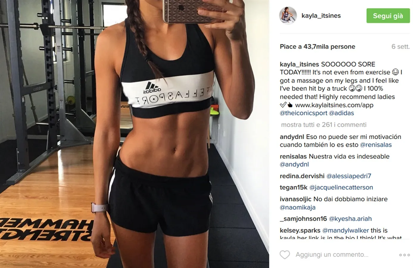 @kayla_itsines Adidas viral post