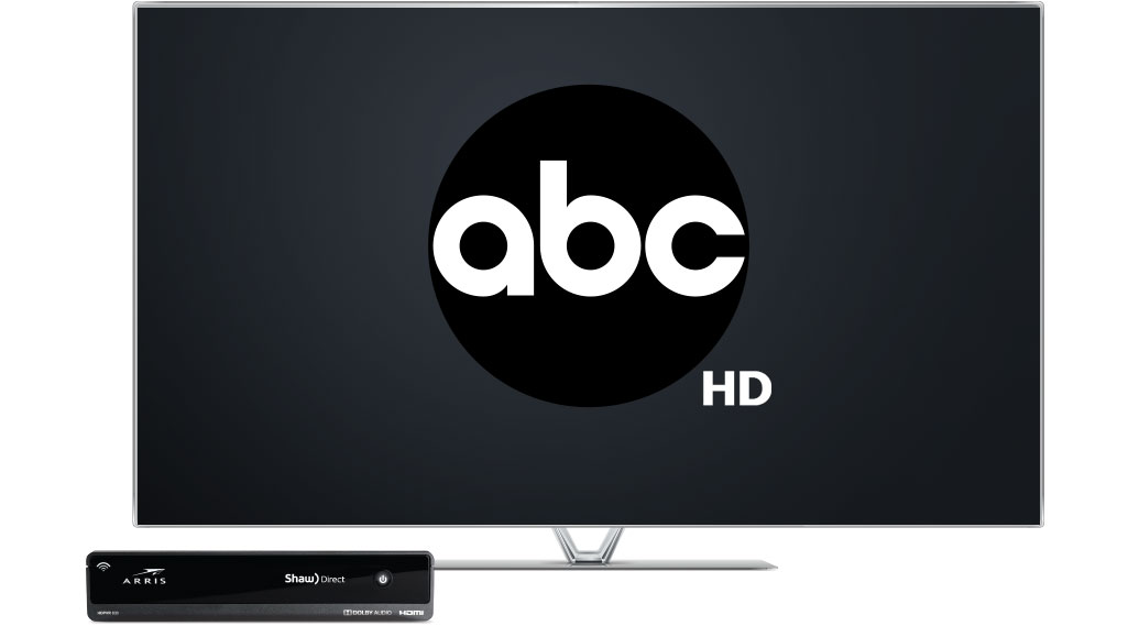 image of a screen featuring ABC HD on Shaw Direct