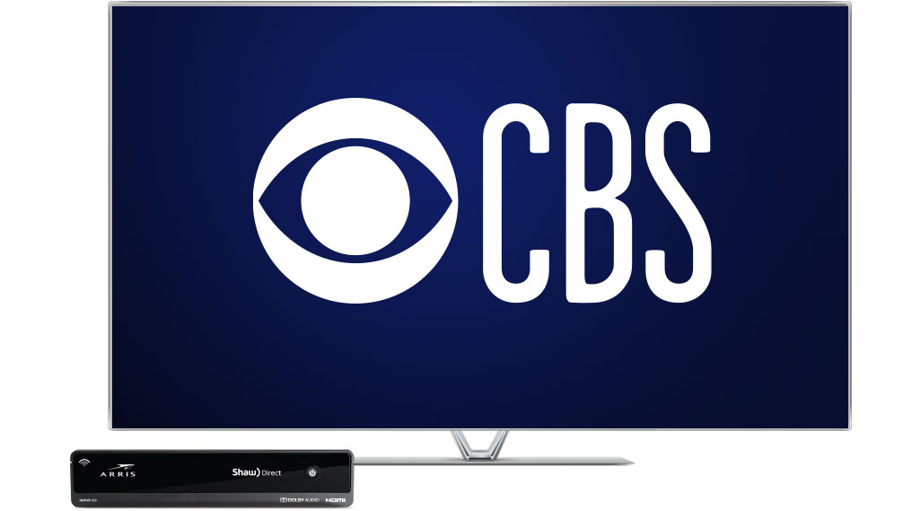 image of a screen featuring CBS HD on Shaw Direct