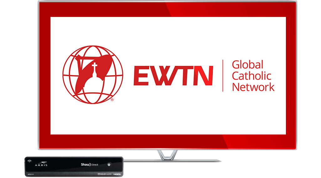 image of a screen featuring EWTN on Shaw Direct