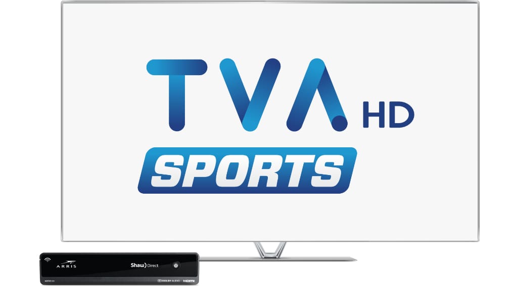 image of a screen featuring TVA Sports HD on Shaw Direct