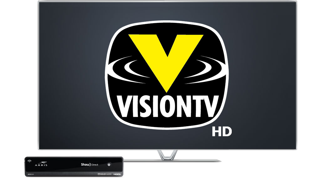 image of a screen featuring Vision TV HD on Shaw Direct